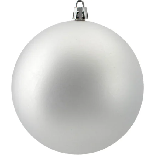 Hot 12ct Silver Splendor Shatterproof Matte Christmas Ball Ornaments 4" (100mm) Shatterproof Balls|Ball Ornaments