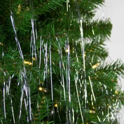 Hot 1000ct Silver Tinsel Icicle Strands - 18" Christmas Decorations Bows & Ribbons