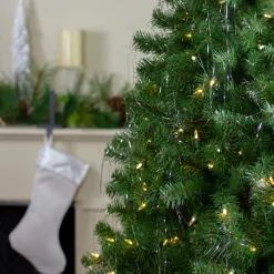 Hot 1000ct Silver Tinsel Icicle Strands - 18" Christmas Decorations Bows & Ribbons