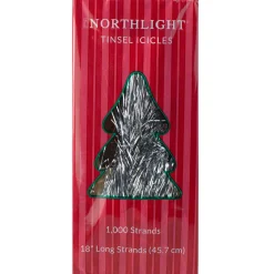 Hot 1000ct Silver Tinsel Icicle Strands - 18