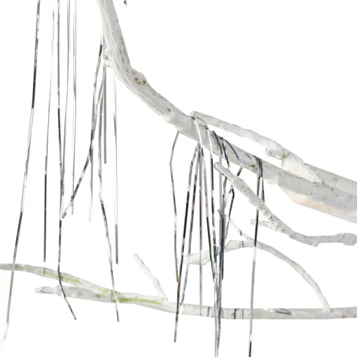Hot 1000ct Silver Tinsel Icicle Strands - 18" Christmas Decorations Bows & Ribbons
