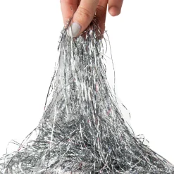 Hot 1000ct Silver Tinsel Icicle Strands - 18