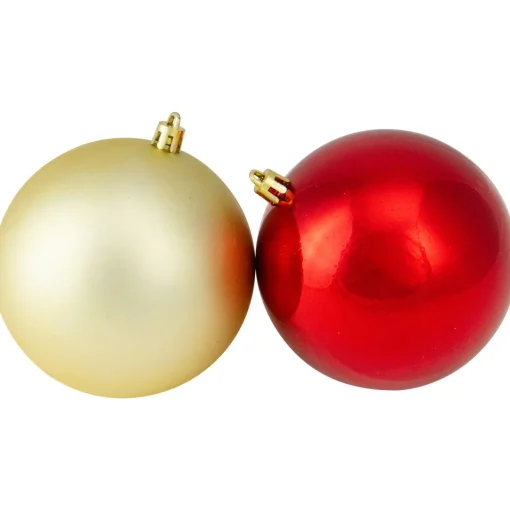 Clearance 50ct Traditional Multi Shatterproof 2-Finish Christmas Ball Ornaments 4" (100mm) Shatterproof Balls|Ball Ornaments