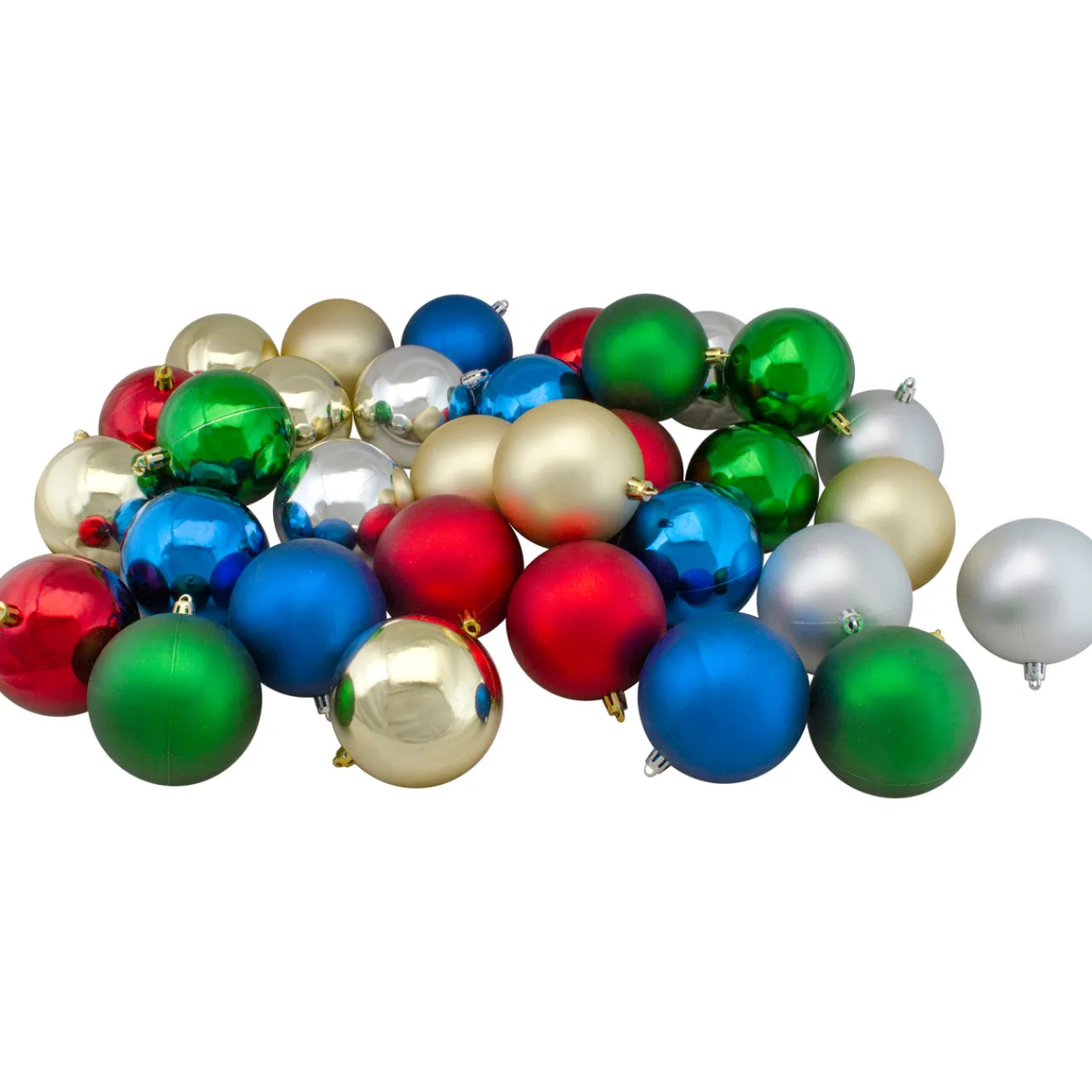 Sale 60ct Traditional Multi-Colored Shatterproof 2-Finish Christmas Ball Ornaments 2.5" (60mm) Shatterproof Balls|Ball Ornaments