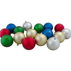 Sale 60ct Traditional Multi-Colored Shatterproof 2-Finish Christmas Ball Ornaments 2.5
