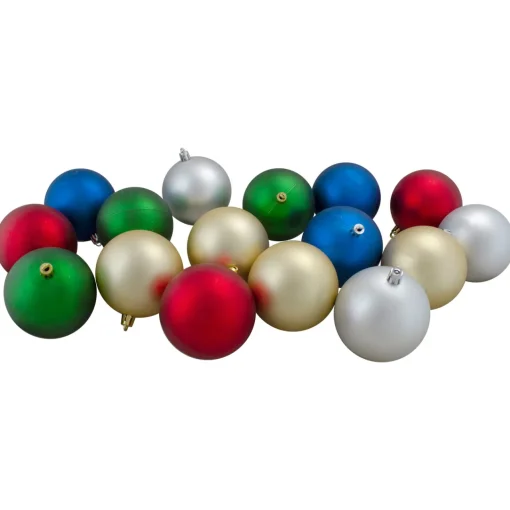 Sale 60ct Traditional Multi-Colored Shatterproof 2-Finish Christmas Ball Ornaments 2.5" (60mm) Shatterproof Balls|Ball Ornaments