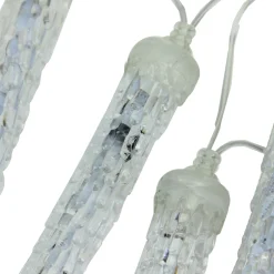 Sale 16ct Transparent Dripping Icicles Snowfall Christmas Light Tubes - 14.25 ft Clear Wire Icicles
