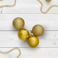 Best 24ct Vegas Gold Shatterproof 4-Finish Christmas Ball Ornaments 2.5" (60mm) Shatterproof Balls|Ball Ornaments