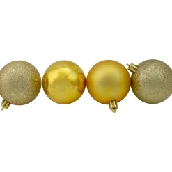 Best 24ct Vegas Gold Shatterproof 4-Finish Christmas Ball Ornaments 2.5