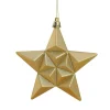 Discount 12ct Vegas Gold Shatterproof 2-Finish Christmas Star Ornaments 5" Symbols