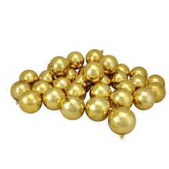 Hot 60ct Vegas Gold Shatterproof Shiny Christmas Ball Ornaments 2.5" (60mm) Shatterproof Balls|Ball Ornaments