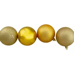 Clearance 32ct Vegas Gold Shatterproof 4-Finish Christmas Ball Ornaments 3.25" (80mm) Shatterproof Balls|Ball Ornaments