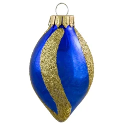 Online 9ct Vibrantly Colored 2-Finish Swirls Glass Christmas Finial Ornaments 2