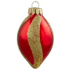 Online 9ct Vibrantly Colored 2-Finish Swirls Glass Christmas Finial Ornaments 2