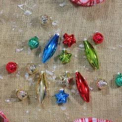 Outlet 16ct Vibrantly Colored Shiny Shatterproof Finial and Star Christmas Ornaments 4" (100mm) Glass|Ball Ornaments