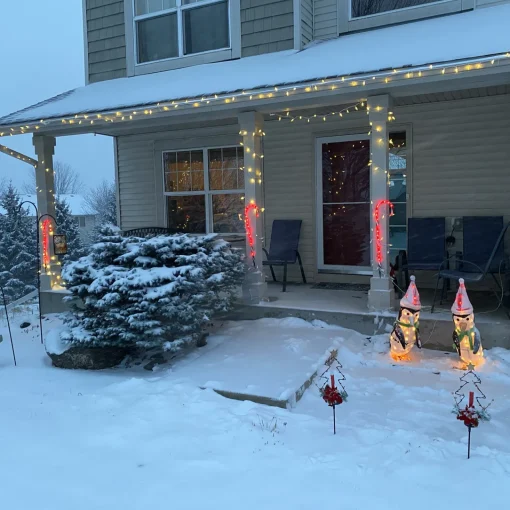 Outlet 70ct Warm White Faceted LED C6 Christmas Lights, 23ft White Wire C5 & C6 Lights