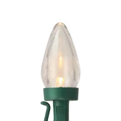 Sale 25ct Warm White LED C7 Christmas Lights - 16ft Green Wire C7 & C9 Lights