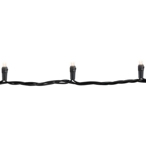 Best 50ct Warm White LED Wide Angle Christmas Lights - 16.25ft, Black Wire Led
