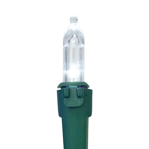 New 35ct White LED Mini Christmas Lights - 11.25ft Green Wire Led