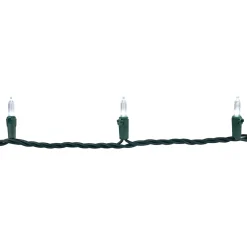 New 35ct White LED Mini Christmas Lights - 11.25ft Green Wire Led