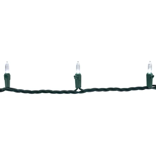 New 35ct White LED Mini Christmas Lights - 11.25ft Green Wire Led