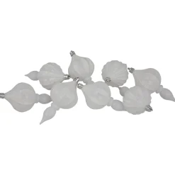Best 8ct White Shatterproof Finial Christmas Ornaments, 4.75" Shatterproof Balls|Ball Ornaments