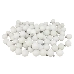 Discount 96ct White Shatterproof 4-Finish Christmas Ball Ornaments 1.5" (40mm) Shatterproof Balls