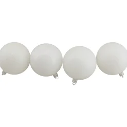 Online 32ct Winter White 4-Finish Shatterproof Christmas Ball Ornaments 3.25