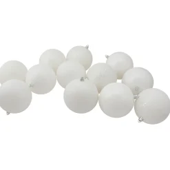 Clearance 24ct Winter White Shatterproof 4-Finish Christmas Ball Ornament Set 2.5" (60mm) Shatterproof Balls|Ball Ornaments