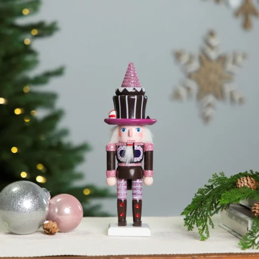 Hot Cupcake Nutcracker Christmas Figure - 10" - Brown and Pink Nutcrackers