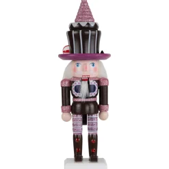 Hot Cupcake Nutcracker Christmas Figure - 10" - Brown and Pink Nutcrackers