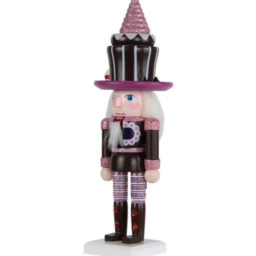 Hot Cupcake Nutcracker Christmas Figure - 10" - Brown and Pink Nutcrackers