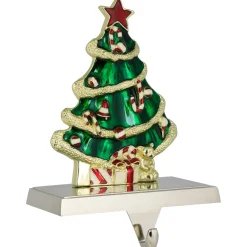 Clearance Decorated Christmas Tree Metal Stocking Holder - 6