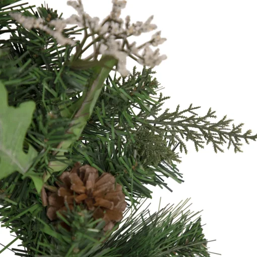 Decorated Natural Pine and Berry Artificial Christmas Wreath, 24-Inch, Unlit Pre Decorated