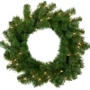 Best Deluxe Dorchester Pine Artificial Christmas Wreath, 18-Inch, Clear Lights Pre Lit
