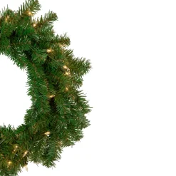 Best Deluxe Dorchester Pine Artificial Christmas Wreath, 18-Inch, Clear Lights Pre Lit
