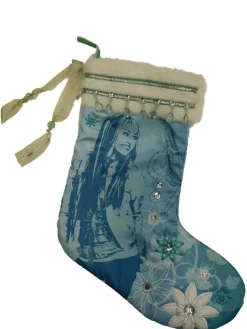 Discount Hannah Montana Blue Satin Miley Cyrus Christmas Holiday Stocking Stockings