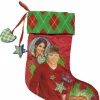 Discount HSM Red Satin High School Musical Christmas Holiday Stocking Zac Efron Stockings