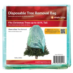 Discount Disposable Christmas Tree Removal Bag -Fits trees up to 10ft tall Tree Storage