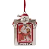 Discount Embellished "Santa and Me" Photo Frame Christmas Ornament - 3.5" - Silver and Red Photo Frames