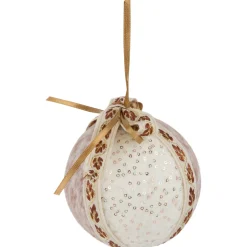 Hot Embroidered Leaves Christmas Ball Ornaments - 3