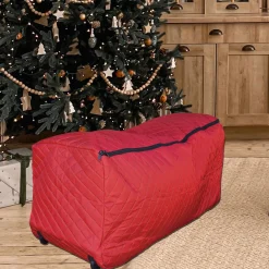 Clearance Expandable Quilted Rolling Christmas Tree Bag For Trees 6-9ft Tree Storage