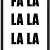 Sale FA LA LA LA 17.5" x 23.5" Framed Christmas Wall Decor Art Print Sign Poster in a Black Wooden Frame with UV Acrylic and Hangers Wall