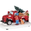 Best Family Bringing Home the Tree Christmas Village Display Piece - 6" Figurines