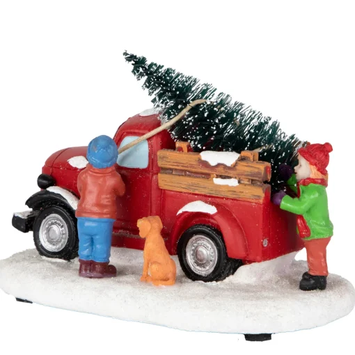 Best Family Bringing Home the Tree Christmas Village Display Piece - 6" Figurines