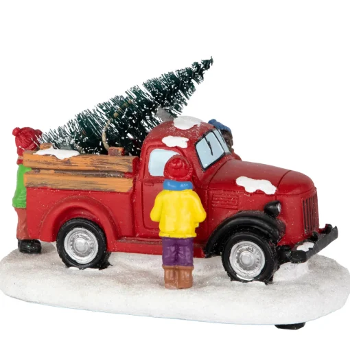 Best Family Bringing Home the Tree Christmas Village Display Piece - 6" Figurines