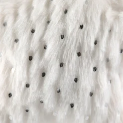 Faux Fur Star Christmas Ornaments - 4.75