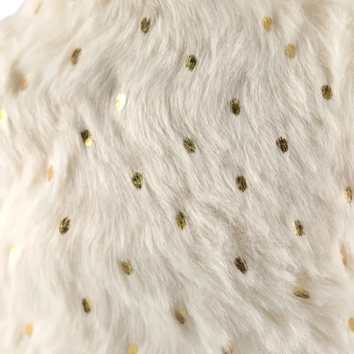 Hot Faux Fur Star Plush Christmas Ornaments - 4.75" - Cream - Set of 4 Symbols