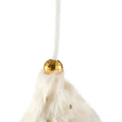 Hot Faux Fur Star Plush Christmas Ornaments - 4.75