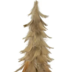 Sale Feather Layered Cone Tree Christmas Decoration - 19.5
